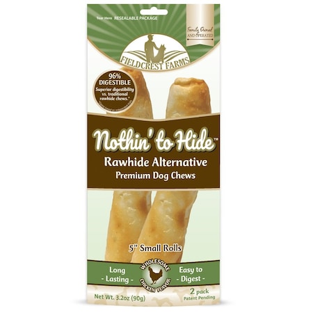 Nothin To Hide Fieldcrest Farms Nothin' to Hide Chicken Grain Free Chews For Dogs 5 in. 2 pk 143